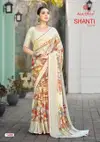 Shanti Vol 14 By Kashvi Bright Moss Foil Printed Saree Collection
